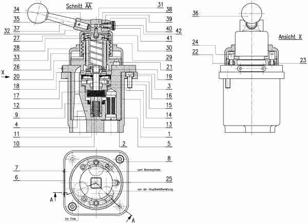 Führerbremsventil FD 1 mit Handgriff WB 200 511-Z